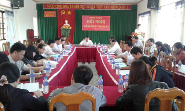 Phòng Tư pháp huyện Ea H'leo tổ chức hội nghị triển khai nhiệm vụ công tác Tư pháp năm 2018