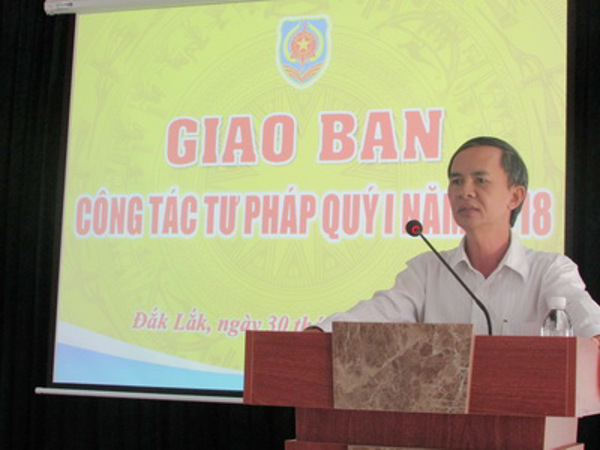 Sở Tư pháp tổ chức giao ban công tác tư pháp quý I/2018