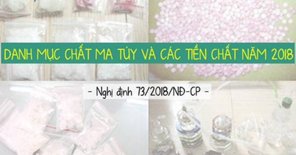 Chính phủ ban hành Nghị định số 73/2018/NĐ-CP quy định các danh mục chất ma túy và tiền chất