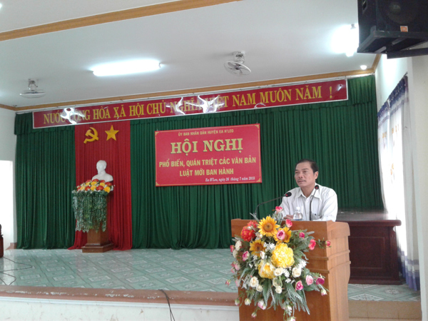  UBND huyện Ea H’leo tổ chức hội nghị phổ biến, quán triệt Luật Quy hoạch, Luật Lâm nghiệp được thông qua tại kỳ họp thứ 4, Quốc hội khóa XIV