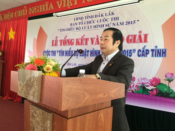 Lễ tổng kết và trao giải Cuộc thi “Tìm hiểu Bộ luật Hình sự năm 2015” cấp tỉnh