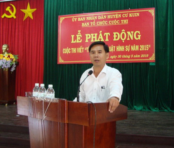 UBND huyện Cư Kuin phát động Cuộc thi viết “Tìm hiểu Bộ luật Hình sự năm 2015” 
