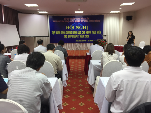 Tổ chức hội nghị tập huấn tăng cường năng lực cho người thực hiện trợ giúp pháp lý năm 2020