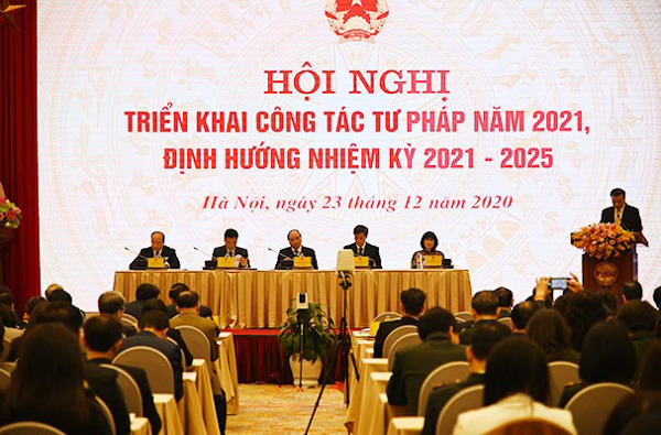 Bộ Tư pháp tổ chức Hội nghị trực tuyến toàn quốc triển khai công tác tư pháp năm 2021
