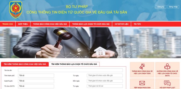  Triển khai phần mềm quản lý thông tin đấu giá tài sản và phần mềm quản lý tổ chức hành nghề công chứng