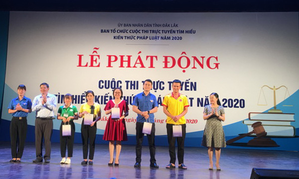 PHÁT ĐỘNG CUỘC THI TRỰC TUYẾN TÌM HIỂU PHÁP LUẬT CỦA TỈNH NĂM 2020