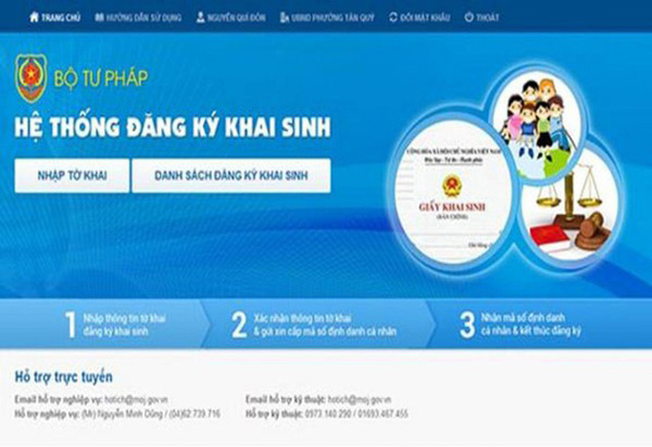  Nghị định số 87/2020/NĐ-CP quy định 03 bước khi đăng ký hộ tịch trực tuyến gồm: