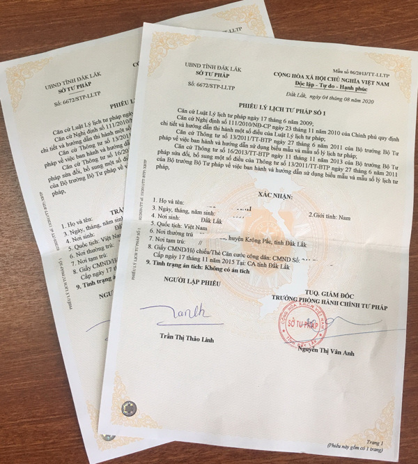  Từ 01/9/2020, gian dối trong lập tờ khai yêu cầu cấp phiếu lý lịch tư pháp sẽ bị phạt đến năm triệu đồng
