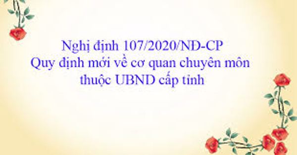 Quy định mới về cơ quan chuyên môn thuộc UBND cấp tỉnh